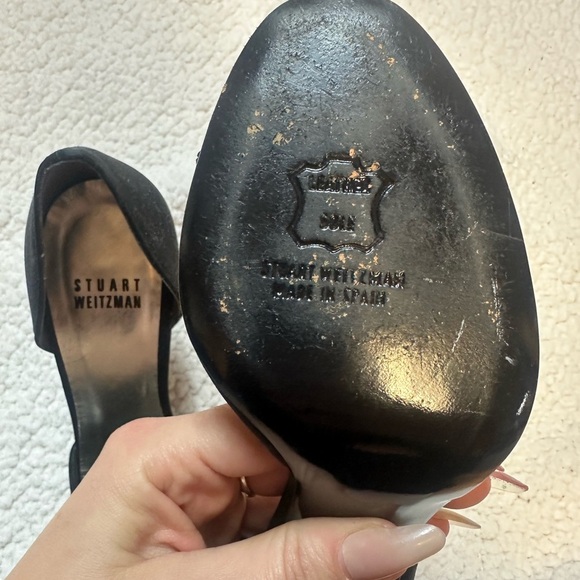 Stuart Weitzman Black Heels with Gem Detail - Picture 4 of 6